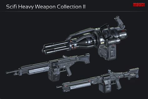 Scifi Heavy Weapon Collection Ii 3d Guns Unity Asset Store