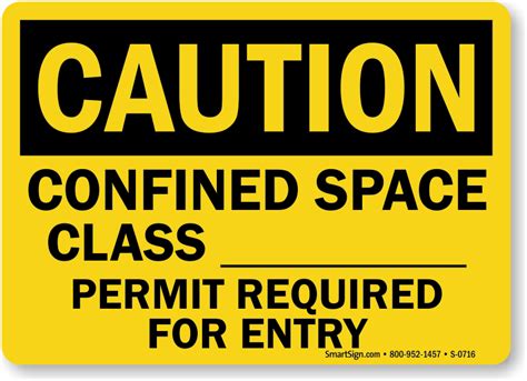 Free Printable Confined Space Signs
