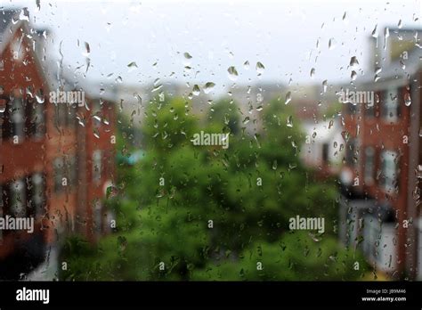 Rain Drops On The Window Stock Photo Alamy