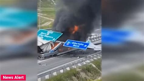 Accident grav pe autostrada Sebeș Turda Un TIR a luat foc Digi24