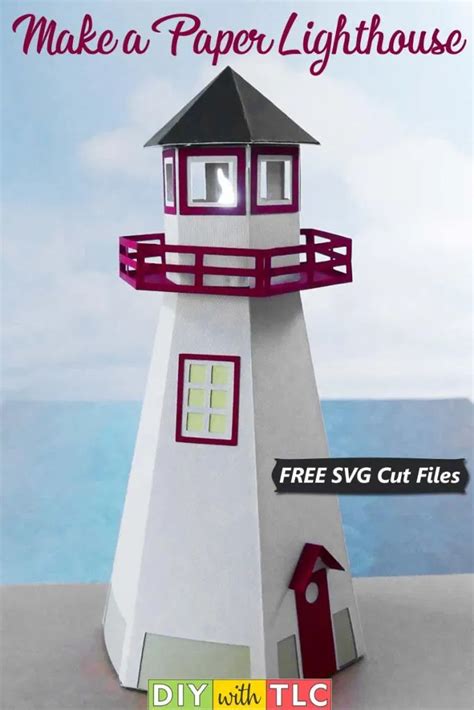 Paper Lighthouse That You Can Make! - Tracy Lynn Crafts | Lighthouse