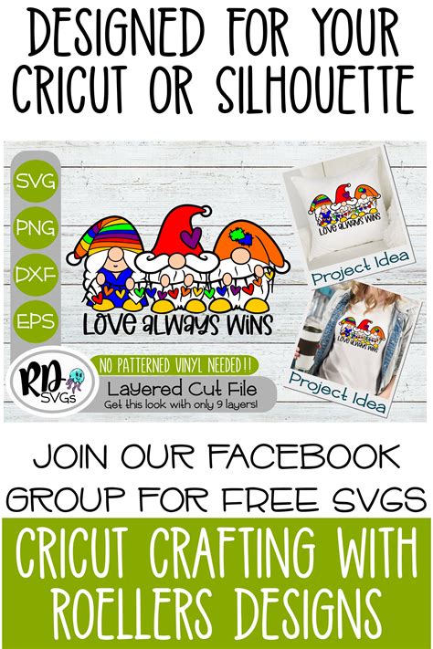 Download Love Always Wins Gnome - A Pride Layered Cricut SVG ...