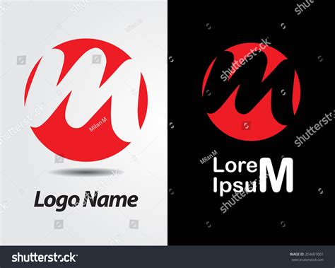 Abstract Logo Designletter M Logovector Logo Template 254607001