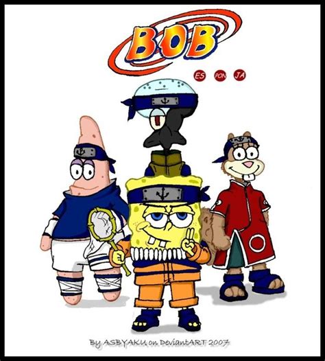 Naruto Esponja By Asbyaku On Deviantart Spongebob Cartoon Naruto And