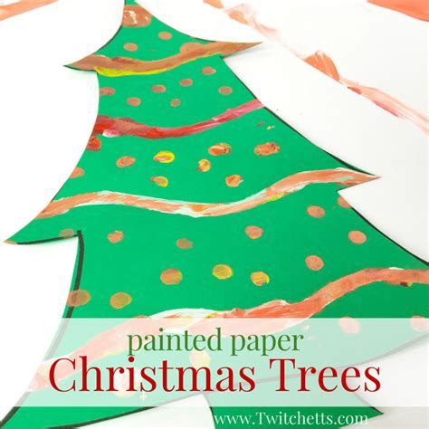 How To Make Painted Christmas Tree Art With Kids Twitchetts