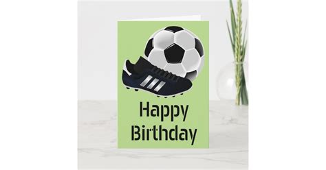 Soccer Football Birthday Theme Soccer Ball Card
