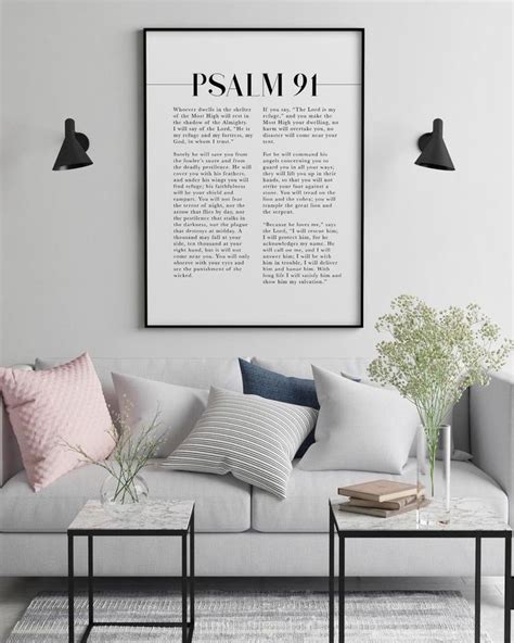 Psalm 91 Scripture Wall Art He Who Dwells In The Shelter Etsy Bible