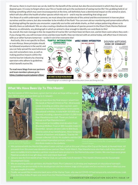 our january newsletter is conservation education society