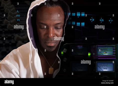 Black Artist In Recording Studio Stock Photo Alamy