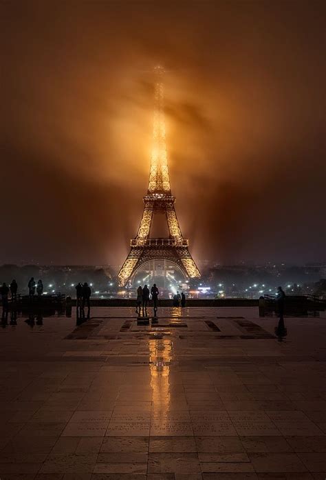 Eiffel Tower Through Fog Photographer Javier De La Torre Interesting