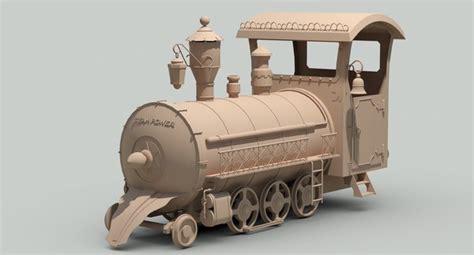 Steampunk Locomotive 3d Model Turbosquid 1305319