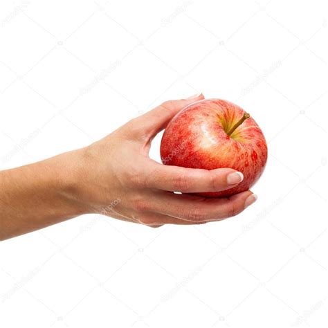 Female Hand Holding Red Apple — Stock Photo © Karelnoppe 13765532