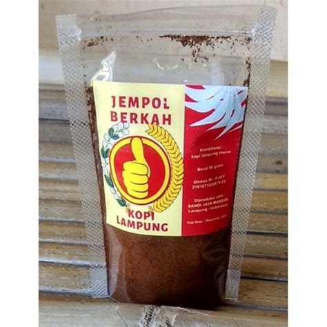 Jual Kopi Bubuk Lampung Asli Jempol Berkah 50 Gram Shopee Indonesia