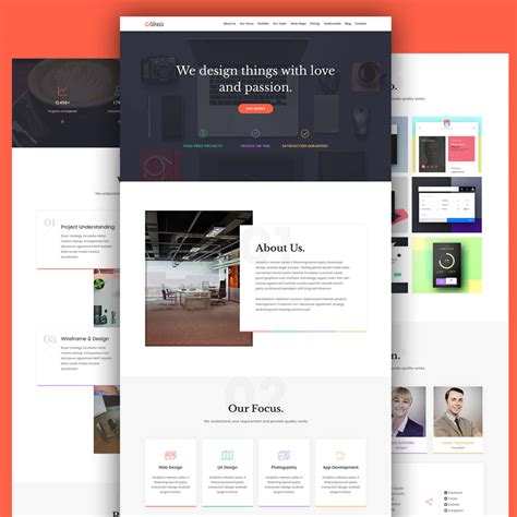 This template is fully responsive because of the latest technology like html5, css3, jquery and sass. Agency Portfolio Website Template Free PSD - Download PSD