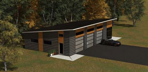 Single slope roof housing plans are a staple of contemporary and modern design, which take the idea of single slopes to the next level. Fuel City - Metron Garage