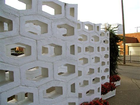 Mid Century Decorative Concrete Screen Block