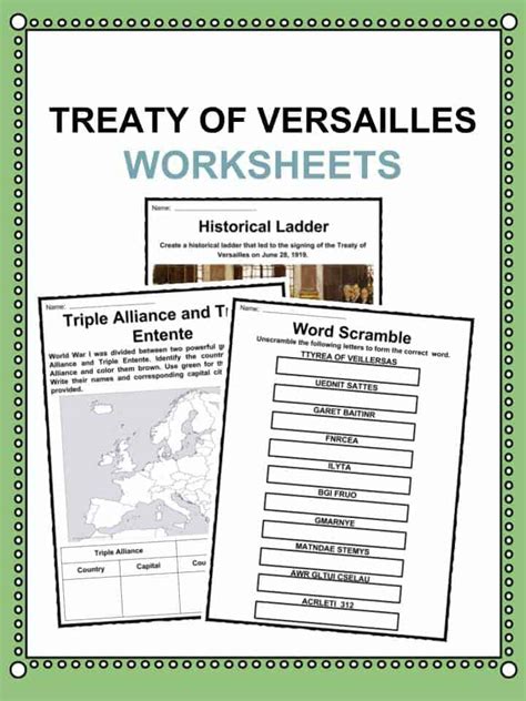 Treaty Of Versailles Facts Worksheets And World History For Kids