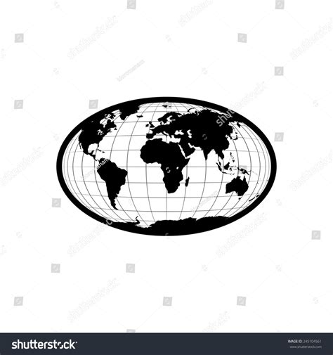 Oval Globe Stock Illustration 245104561 Shutterstock