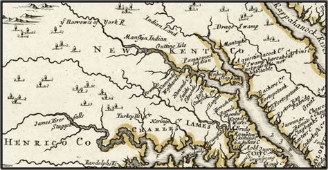 Map Of Virginia C1700