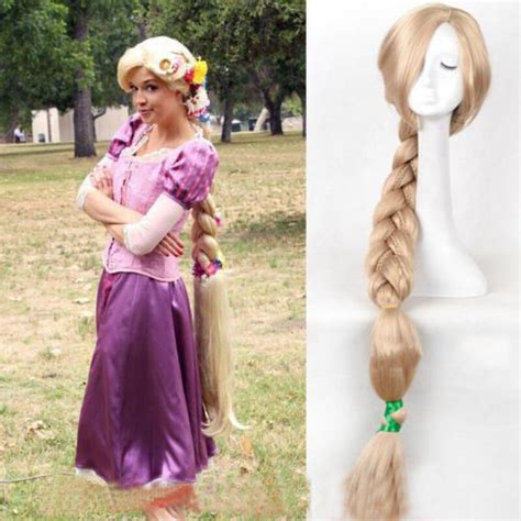 Princess Tangled Rapunzel Long Braid Blonde Cosplay Wigwigs 100150cm Ebay