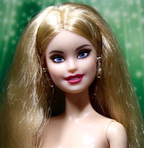 Barbie Doll Nude Model Muse Blue Eyes Blonde Hair Painted Nails