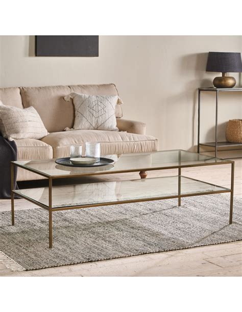 Nakuru Brass And Glass Rectangular Coffee Table Accessories For The Home