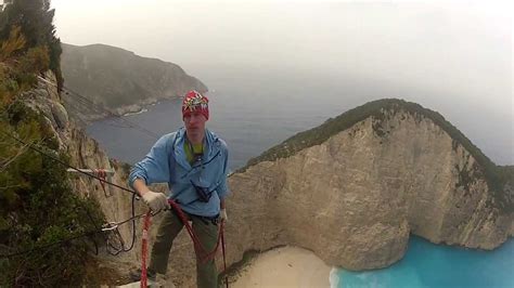 Greece Zakynthos Navagio Beach 2013 Rope Jumping Youtube