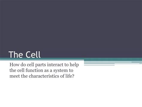 Ppt The Cell Powerpoint Presentation Free Download Id9233191