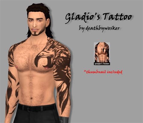 Gladios Tattoo By Deathbyweske At Simsworkshop Sims 4 Updates