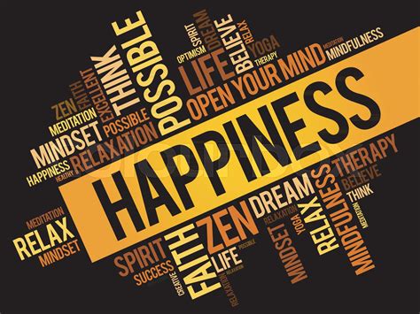 Happiness Word Cloud Collage Stock Vector Colourbox