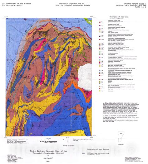 Map Digital Bedrock Geologic Map Of The Cavendish Quadrangle Vermont