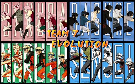 Team 7 Evolution Sakura Naruto Team 7 Sasuke Hd Wallpaper Peakpx