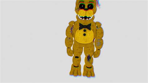 Fnaf 2 Withered Golden Freddy Download Free 3d Model By Allyaxolotl