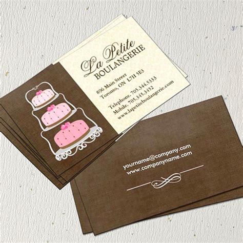Create a blank bakery business card. Cake Bakery Business Cards