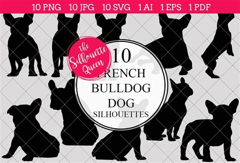 French Bulldog Dog silhouette vector | Dog silhouette, French bulldog silhouette, French bulldog dog