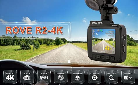 Rove R2 4k Dash Cam Built In Wifi Gps Car Dashboard Camera Recorder