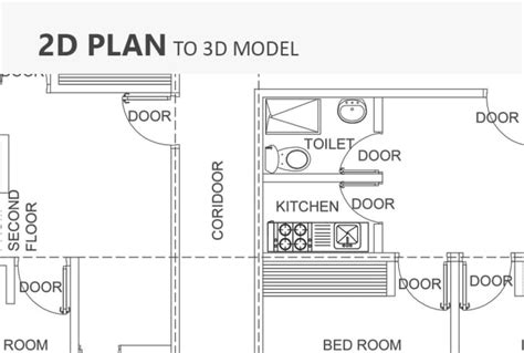 convert your 2d plan into a 3d model by vincentlao id fiverr