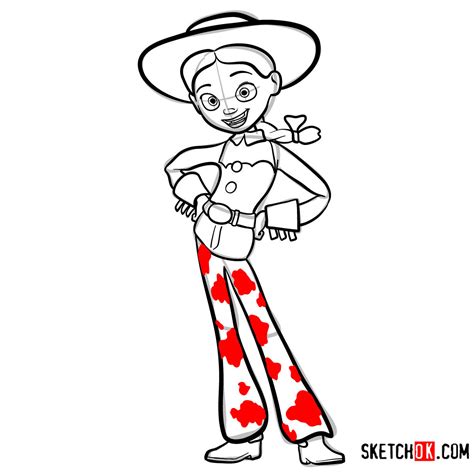 How To Draw Jessie From Toy Story 2 Sketchok Easy Drawing Guides