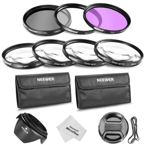 Neewer 58mm Professional Lens Filter And Close Up Macro Accessory Kit