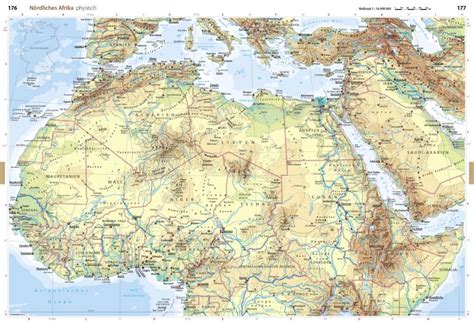 Politische karte europas mit den hauptstädten. physisch - Nördliches Afrika - Seydlitz Weltatlas Projekt Erde