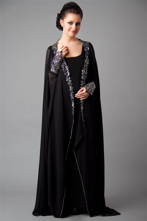 life style and beauty fashion arabian black abaya with red embroidery abaya collection
