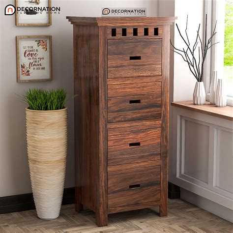 Clyde 3 drawer bedside table. Paphos Wooden 4 Drawer Storage Cabinet - Decornation