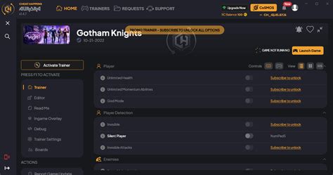 Gotham Knights Trainer 15 V2 Cheat Happens Game Trainer Download