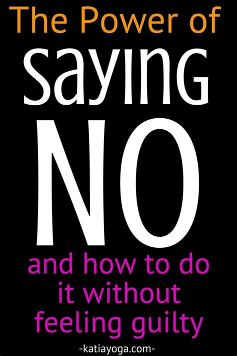The Power Of No Learning To Say No And Feel Good About It Learning