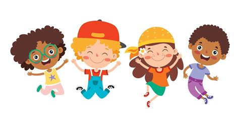 Happy Multi Ethnic Kids Playing Together 2404322 Vector Art At Vecteezy