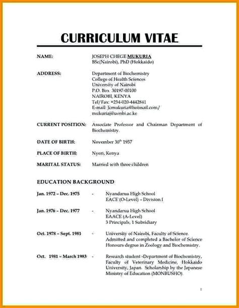 Resume Format Normal Resume Templates Resume Pdf Curriculum Vitae