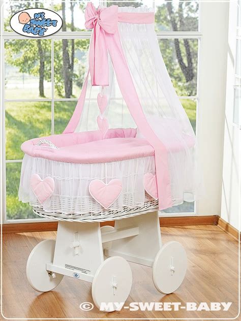 Waffle moses basket & john lewis stand. Cradle Moses Basket White Baby Canopy// Drape for Rocking ...