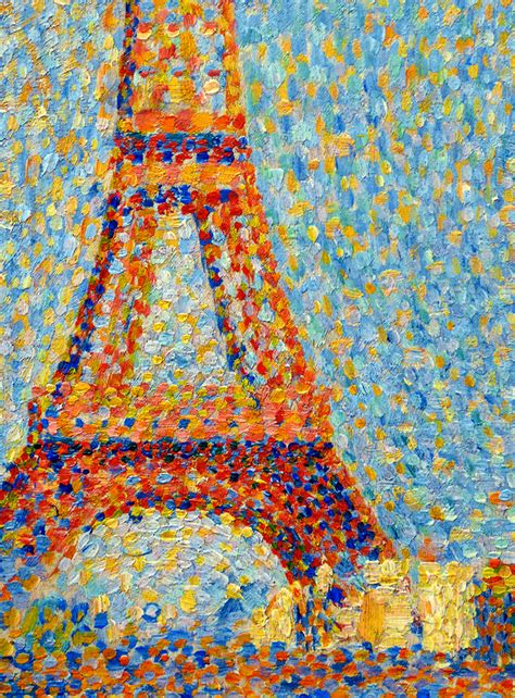 The Eiffel Tower 1889 Georges Seurat ” Eiffel Tower Art Pointalism