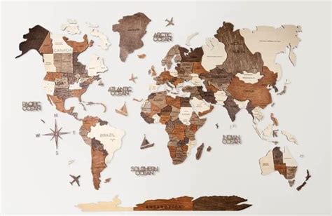 All Colors World Map Map Of The World Canvas Map World Map Print Wall