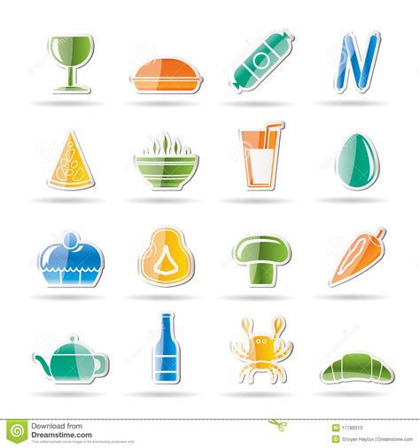 Some of the icons in the set are raw, keto, pizza, burger, salad, soup, ice. Shop, food and drink icons stock vector. Illustration of ...